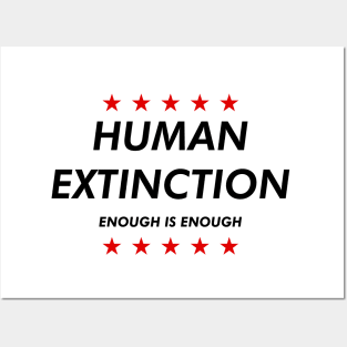 Human Extinction (Black Style) Posters and Art